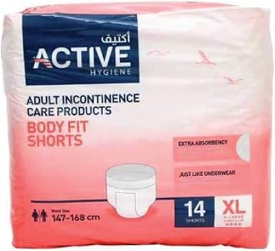 Short à couches adulte active xl 147-168 cm, lot de 14 shorts à couches ajustés pour adulte. DIAYTAR COTE D'IVOIRE se distingue par sa sélection incroyable de produits, allant des marques internationales aux produits locaux. Avec sa gamme étendue de catégories, les clients peuvent facilement trouver ce qu'ils cherchent, que ce soit des produits pour leur maison, leur famille ou pour eux-mêmes. L'engagement de la boutique à offrir des prix compétitifs et des services de livraison rapides ajoute à son attrait.