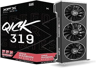 Carte graphique de jeu xfx speedster qick319 radeon rx 6750xt ultra avec 12