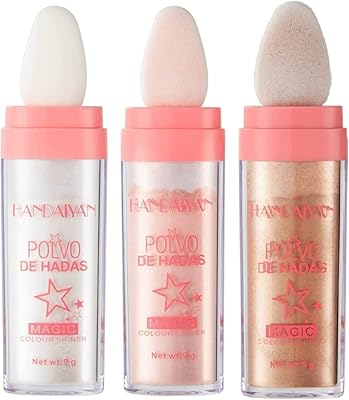 Poudre surligneur pailletée 3 couleurs pour visage et corps, poudre pailletée haute brillance