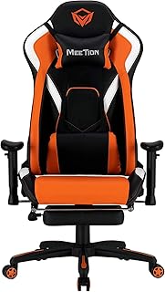 Chaise de jeu mission en cuir, main courante réglable, repose-pieds évolutif, ergonomique