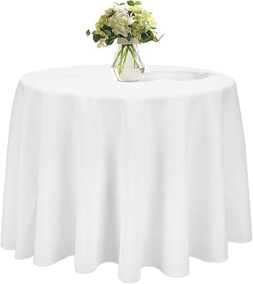 Chemin de table rond de luxe medla de 90 pouces : nappe ronde blanche en polyester pour fête d'anniversaire et mariage. DIAYTAR COTE D'IVOIRE est une boutique en ligne généraliste qui propose une large gamme de produits pour les particuliers et les professionnels. Avec plus de 300 000 références, elle est la boutique la plus complète en Côte d'Ivoire, offrant des produits allant de l'électronique à la décoration en passant par les produits alimentaires.