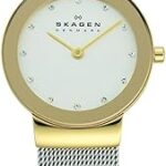 Montre à quartz habillée en acier inoxydable frega pour femme de skagen