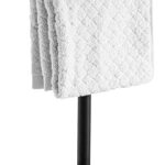 Porte-serviettes de salle de bain en acier inoxydable sus304 noir mat en forme