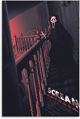 Affiche de film d'horreur scream movie art à suspendre sur toile, décoration murale