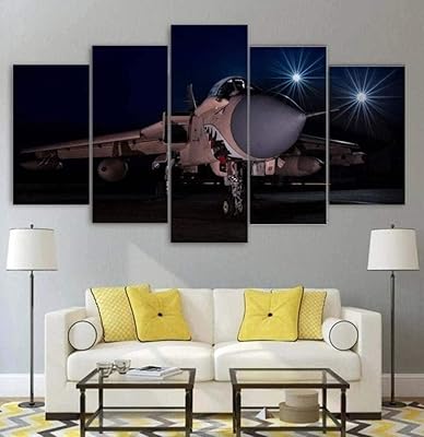 Qqyyyt 5 panneaux de toile imprimée d'avion de chasse polyvalent, décoration d'appartement de salon 5 panneaux. DIAYTAR COTE D'IVOIRE est une boutique en ligne généraliste qui propose plus de 300 000 références de produits divers. Avec sa grande sélection de produits, cette boutique en ligne est devenue la référence pour les consommateurs ivoiriens. Elle offre une expérience d'achat en ligne pratique et sécurisée.