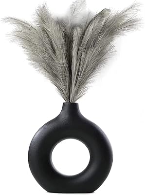 Vase en céramique noire, décoration d'intérieur moderne, vases à fleurs de pampa ronds mats, style bohémien nordique simple pour dîner de mariage, salon, bureau, chambre à coucher, cadeau de décoration. DIAYTAR COTE D'IVOIRE est une boutique en ligne généraliste qui propose plus de 300 000 références de produits, répondant ainsi aux besoins de ses clients ivoiriens. Avec une telle offre, elle est devenue la boutique leader en Cote d'Ivoire. Elle offre une grande variété de produits allant de l'électronique aux produits alimentaires.