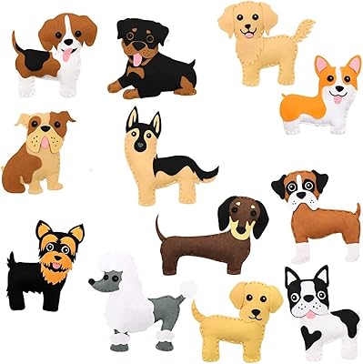 Kit de couture diy, kit de couture et de tricot pour chiots, éducatif
