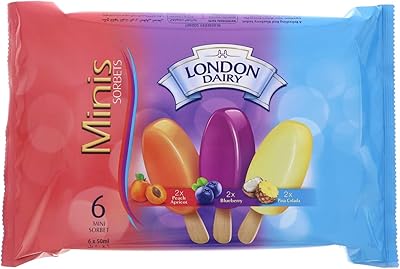 London dairy mini candy (abricot + myrtille + pina colada) 6 x 50