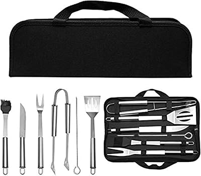 Ensemble d'outils de barbecue en acier inoxydable pour la maison, 6 pièces