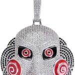 Guangming - hip hop iced out bling chain clown 69 saw médaillon plaqué