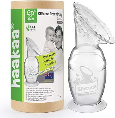 Tire-lait manuel haakaa avec base à ventouse, 100 % silicone alimentaire, bpa, pvc
