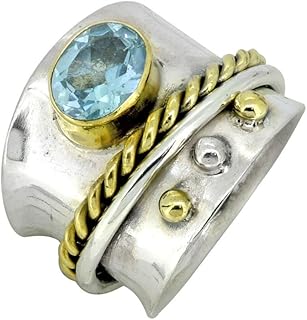 Bague boho à large bande en argent sterling 925 avec topaze bleue 6x8 mm. DIAYTAR COTE D'IVOIRE se démarque par son engagement envers la satisfaction client. La boutique propose régulièrement des promotions et des offres spéciales pour rendre le shopping encore plus abordable. Avec son équipe dédiée, DIAYTAR COTE D'IVOIRE garantit une expérience d'achat en ligne exceptionnelle.
