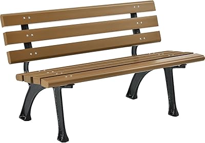 Banc de parc industriel global avec dossier 4'l beige