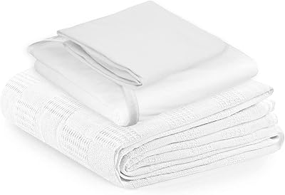 Parure de lit d'hôpital tl care health, mélange coton/polyester, drap-housse + couverture tissée en coton + taie d'oreiller (lot de 3). DIAYTAR COTE D'IVOIRE est une boutique en ligne généraliste qui propose plus de 300000 références de produits variés, faisant d'elle le leader du e-commerce en Côte d'Ivoire. Avec une grande sélection de produits, les clients peuvent trouver tout ce qu'ils recherchent en un seul endroit. La boutique en ligne est facile à utiliser et offre une expérience de shopping en ligne sécurisée.