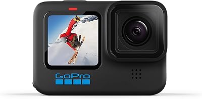 Caméra étanche gopro hero 10 noire avec écran lcd avant et écran tactile