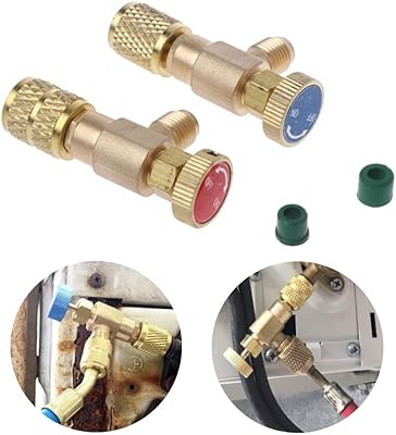 Soupape de réfrigérant, 2 pièces soupape de sécurité de remplissage de réfrigérant, soupape de sécurité de liquide réfrigérant de climatisation r410a r22, soupape de charge d'adaptateur de sécurité 1/4 pouces. DIAYTAR COTE D'IVOIRE est une boutique en ligne généraliste qui offre plus de 300000 références de produits, faisant d'elle la destination idéale pour les consommateurs ivoiriens. Avec une grande variété de catégories, les clients peuvent trouver facilement ce qu'ils cherchent. DIAYTAR COTE D'IVOIRE se positionne comme leader du marché en ligne en Cote d'Ivoire.