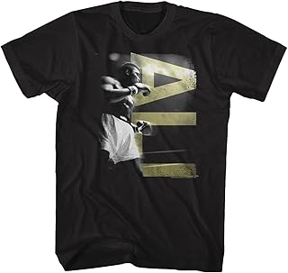 Muhammad ali dans une position de boxe avec ali t-shirt noir adulte