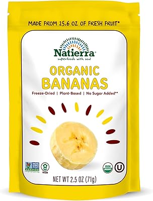 Bananes lyophilisées biologiques nitera nature's whole foods | sans ogm et végétaliennes | 71 g. Avec plus de 300 000 références, DIAYTAR COTE D'IVOIRE offre une gamme étendue de produits qui répondent aux besoins des consommateurs ivoiriens. La boutique en ligne est connue pour ses prix compétitifs et sa livraison rapide, ce qui en fait une destination de choix pour les achats en ligne en Côte d'Ivoire. Elle propose également des promotions et des offres spéciales régulières pour fidéliser ses clients.