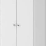 Armoire à deux portes brv moves, blanche, 187 cm x 67,5 cm x