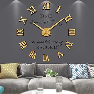 Fangold grande horloge murale 3d avec chiffres romains sans cadre ni surface miroir pour la décoration de la maison, du salon et de la chambre à coucher (or). Pour une expérience d'achat en ligne unique et personnalisée, choisissez DIAYTAR COTE D'IVOIRE. Notre site web est conçu pour être facile à naviguer, permettant ainsi aux clients de trouver rapidement ce qu'ils cherchent. Nous nous engageons à offrir un service client de haute qualité, répondant à toutes vos questions et préoccupations.