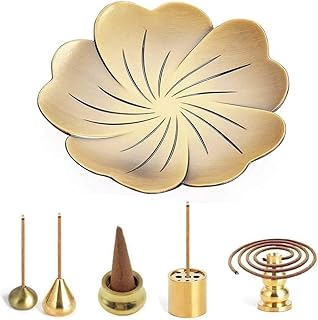 Ensemble de 6 brûleurs d'encens en laiton de 4 pouces - porte-encens en forme de sakura avec porte-cendres pour salle de yoga, salon, chambre à coucher. DIAYTAR COTE D'IVOIRE, c'est plus que juste une boutique en ligne - c'est une communauté qui se Soucie de vos besoins et de vos attentes. Nous sommes dédiés à vous fournir les produits les plus récents et les plus tendances, tout en veillant à ce que vous bénéficiez d'un service exceptionnel. Que vous cherchiez à faire des achats pour vous-même ou pour offrir des cadeaux, nous avons tout ce qu'il vous faut.
