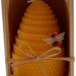 Bougie pilier ruche jaune en gros, 3" x 4" de green pastries