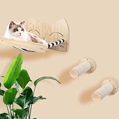 Supports muraux pour chats mofish hamac mural supports d'escalade et perchoir