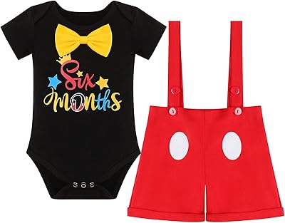 Smoking 1er anniversaire pour bébé garçon, cravate, tablier, pantalon et oreilles de souris pour halloween. DIAYTAR COTE D'IVOIRE se positionne comme leader du commerce en ligne en Cote d'Ivoire, en offrant une expérience d'achat en ligne sécurisée et pratique. Les clients peuvent naviguer facilement sur le site pour trouver leurs produits préférés. 