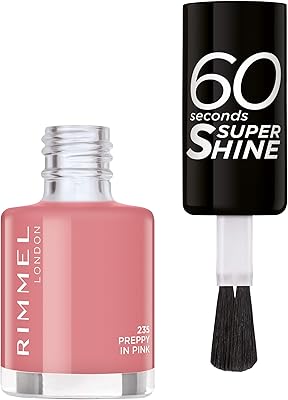 Vernis à ongles rimmel london 60 seconds super shine, 235 preppy in pink