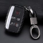 Royalfox smart remote key cover 5 boutons silicone fibre de carbone pour land