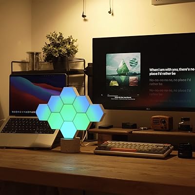 Lampe rvb cololight pour configuration pc de jeu, lumières de jeu alimentées par usb avec 70 effets, appliques murales hexagonales avec 70 effets, accessoires de jeu de bureau, fonctionne avec alexa et google pro (ensemble professionnel de 9 pièces - rythme). Avec plus de 300 000 références, DIAYTAR COTE D'IVOIRE est la boutique en ligne la plus complète de Côte d'Ivoire. La boutique propose des produits variés, allant de l'électronique aux vêtements, en passant par les produits alimentaires. DIAYTAR COTE D'IVOIRE est le partenaire idéal pour tous vos besoins d'achat en ligne.