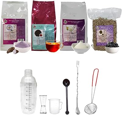 Thé au lait taro (boba) ou bubble tea avec pots - lot de 2. En tant que boutique en ligne généraliste, DIAYTAR COTE D'IVOIRE propose une vaste gamme de produits pour répondre aux besoins quotidiens de ses clients. Elle est la référence pour les consommateurs ivoiriens qui cherchent des produits de qualité à des prix compétitifs. La boutique est fière de son statut de leader sur le marché ivoirien.