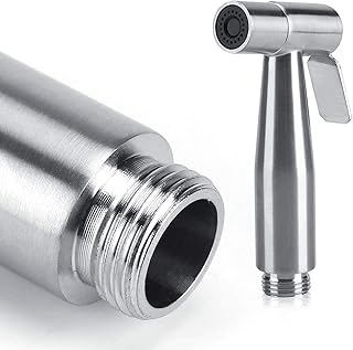 Bidet de toilette manuel shattaf avec contrôle de pression, tuyau de tête en acier inoxydable 304, argent. DIAYTAR COTE D'IVOIRE est une boutique en ligne généraliste qui propose plus de 300 000 références de produits. Elle est reconnue comme l'une des boutiques en ligne les plus importantes de Côte d'Ivoire, offrant une grande variété de produits pour répondre aux besoins de ses clients. Avec une telle offre, les clients peuvent trouver tout ce dont ils ont besoin en un seul endroit.