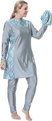 Maillot de bain musulman modeste pour femmes, grande taille, burkini islamique complet, ensemble