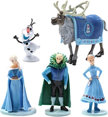 Ensemble de personnages de décoration de gâteau givré 6 pièces, décorations de gâteau