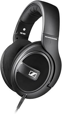 Écouteurs ronds sennheiser hd569 avec microphone - noir