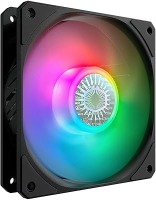 Ventilateur de boîtier carré cooler master cycle flow 120 v2 argb, lame incurvée