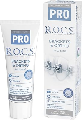 Dentifrice rocs pro bretelles & ortho 74 g - sans fluorure - formule sûre - soins spéciaux pour ceux qui portent un appareil dentaire. DIAYTAR COTE D'IVOIRE, boutique en ligne généraliste avec plus de 300000 references, est la destination idéale pour tous vos besoins en ligne. Avec une large gamme de produits, cette boutique leader en Cote d'Ivoire offre une expérience de shopping unique et pratique. Vous pouvez trouver tout ce dont vous avez besoin en un seul endroit.
