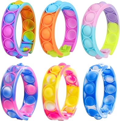 Ibama 6 pièces bracelet pop fidget portable avec bracelet à bulles à presser, jouets sensoriels en silicone anti-stress pour enfants - multi couleur. DIAYTAR COTE D'IVOIRE est une boutique en ligne généraliste qui propose plus de 300 000 références de produits divers. Elle est leader en Côte d'Ivoire et offre une grande variété de produits à des prix compétitifs. Avec une expérience utilisateur conviviale, DIAYTAR COTE D'IVOIRE est le choix idéal pour faire des achats en ligne.