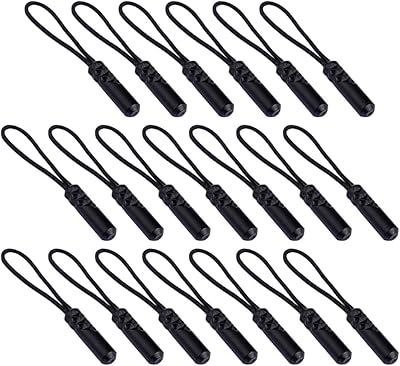 Helvity 20 pièces languettes de fermeture à glissière de remplacement fixation de fermeture