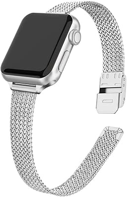 O ozone slim metal band compatible avec apple watch series se 8 7