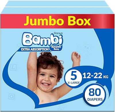 Sanita bambi, taille 5, xl, 12-22 kg, paquet jumbo, 80 couches. DIAYTAR COTE D'IVOIRE est la boutique en ligne la plus complète de Cote d'Ivoire, proposant une gamme immense de produits allant des produits alimentaires aux électroniques, en passant par les vêtements et les accessoires. Cette boutique en ligne est idéale pour ceux qui cherchent à faire des achats pratiques et confortables. Les clients peuvent profiter de promotions et de réductions régulières.