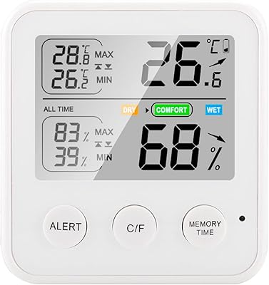 Thermomètre magnétique et hygromètre numérique de haute précision avec écran lcd °c-°f commutable