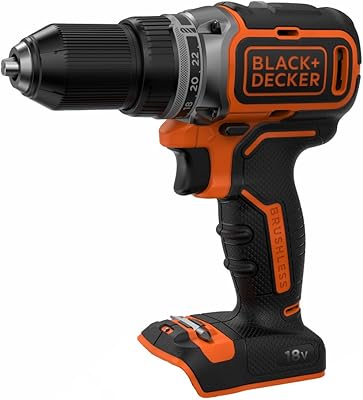 Perceuse électrique sans fil black & decker 18 v, emballage non inclus, bl186n-xj
