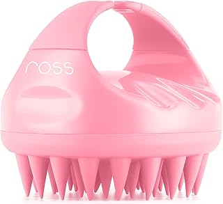 Brosse à shampoing pour massage du cuir chevelu ross avec poils en silicone