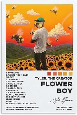 Affiche de tyler le créateur - poster de couverture d'album flower boy