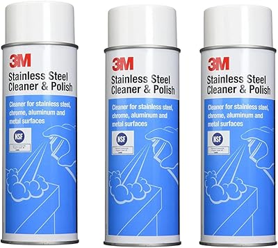 Nettoyant et poli pour acier inoxydable - paquet de 3 (600 ml) \"3m\"