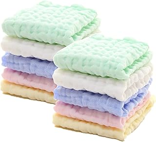 Serviettes pour bébé en mousseline sky-touch 10 pièces, serviettes pour bébé en coton