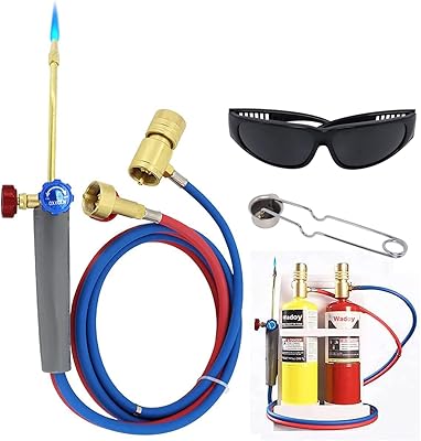 Ensemble chalumeau à gaz de soudage à l'oxygène propane avec soudure, clignotant