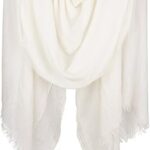 Grande écharpe d'été longue et légère en mousseline de lin pour femme, taille